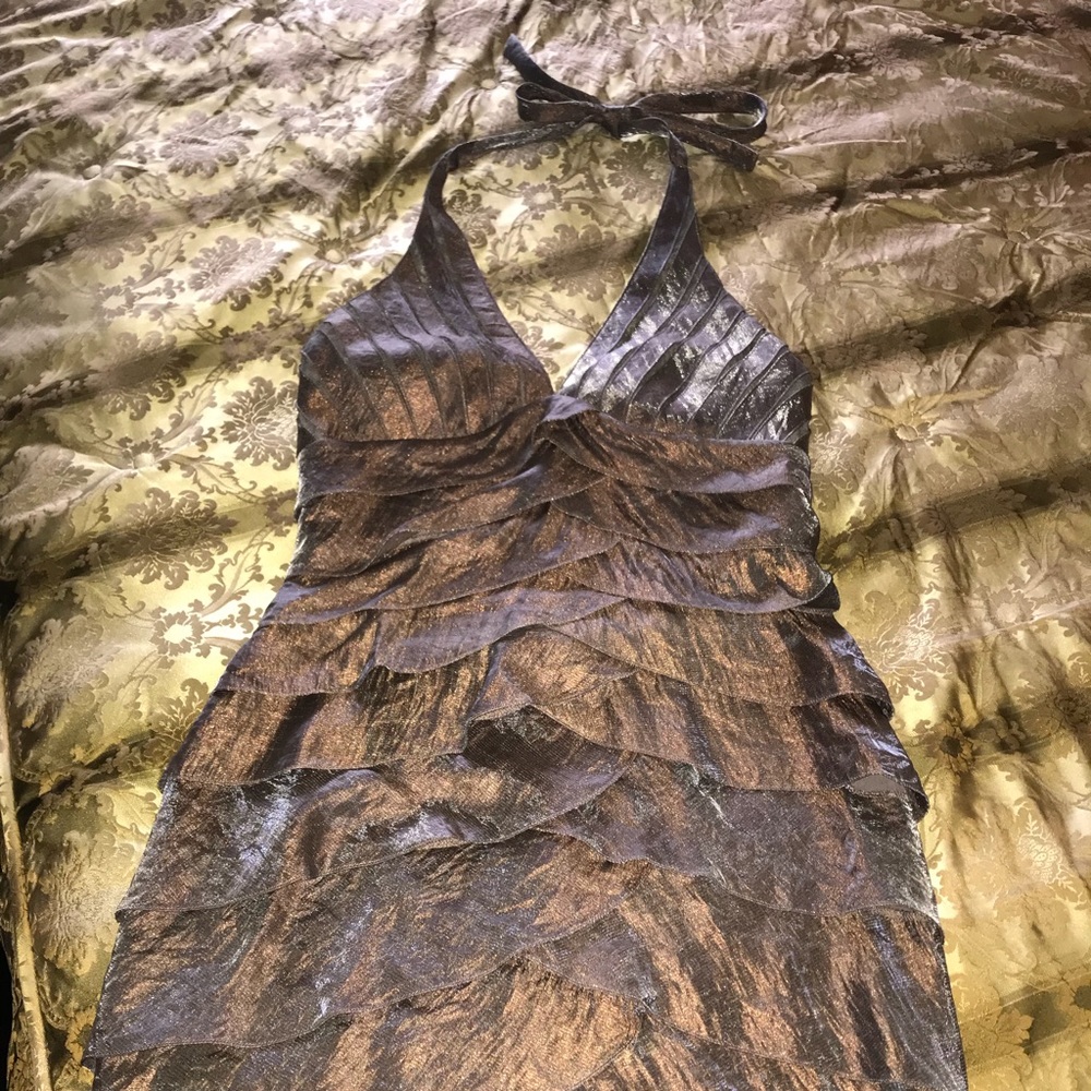 Cache halter cocktail dress